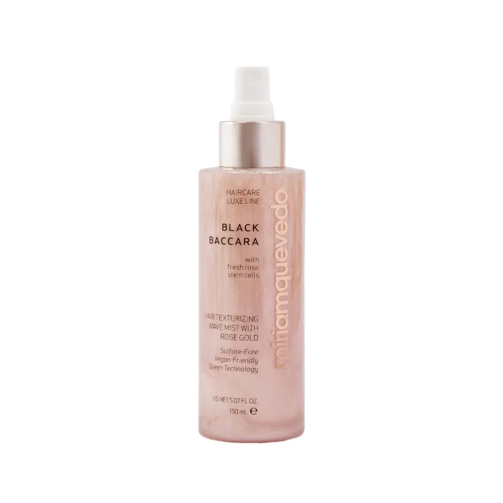 Miriam Quevedo Mini Dose Black Baccara Hair Texturizing Wave Mist with Rose Gold 30ml